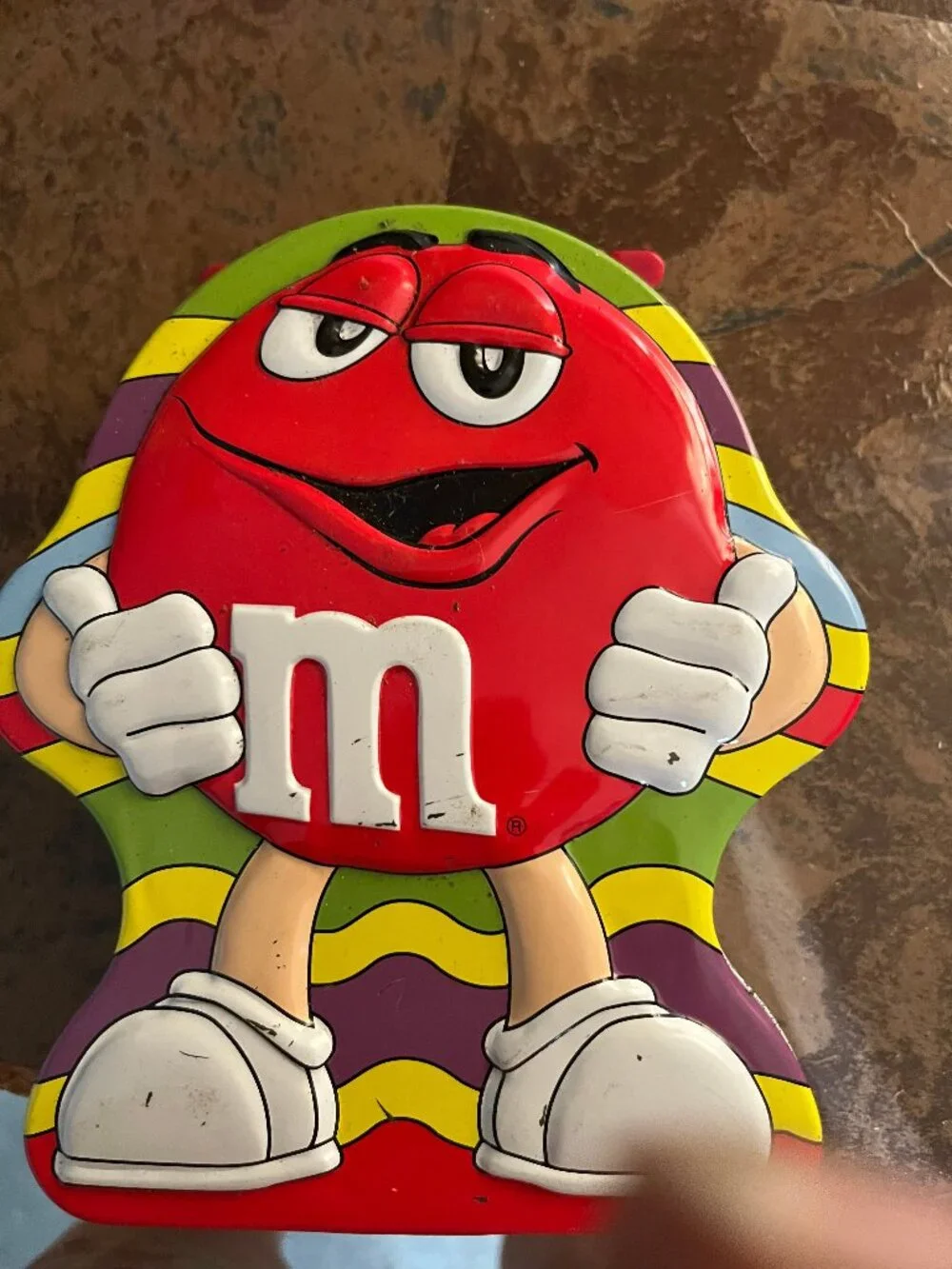 M&M Red Character Metal Tin Collectible Candy Container